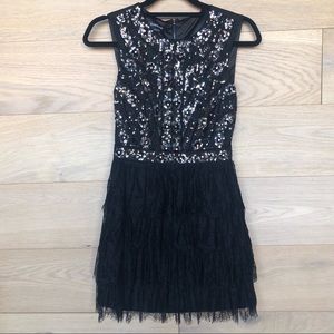 Bebe Black Sequin Diamond Dress